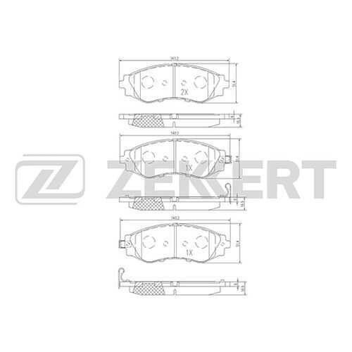 Комплект тормозных колодок, дисковый тормоз ZEKKERT BS-2810