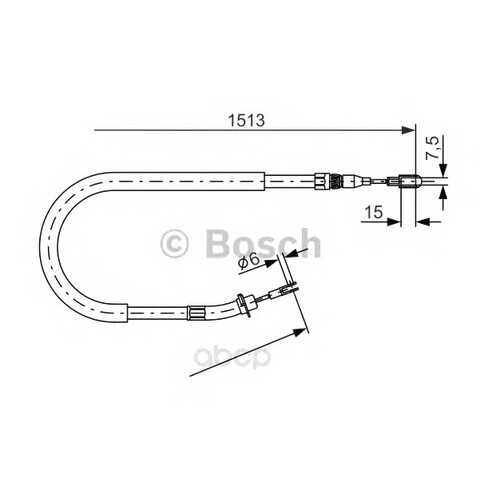 Трос cтояночного тормоза Bosch 1987477852 задний