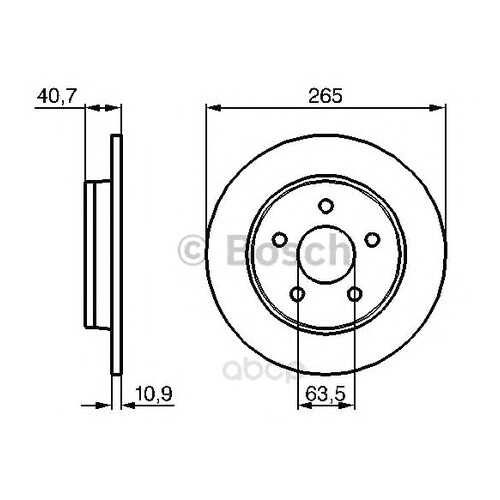 Тормозной диск Bosch 0986479169 задний