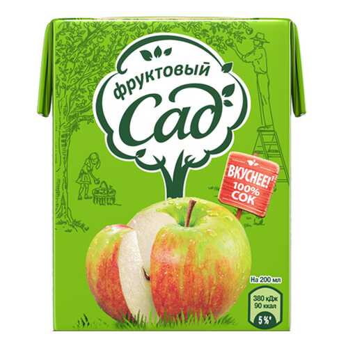 Сок Фруктовый сад осветленный яблоко 0.2 л