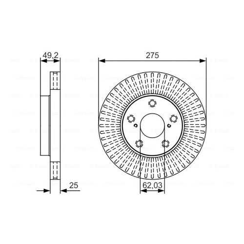 Тормозной диск Bosch 0986479U19