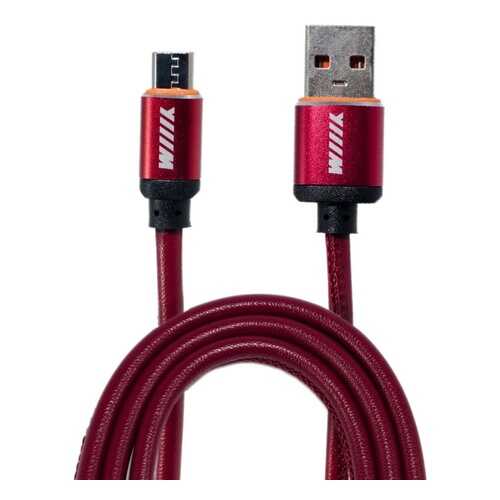 Кабель WIIIX (CB810-2A-UMU-LR-10R) microUSB 1м Red