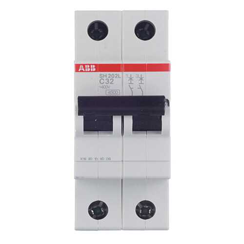 Выключатель автоматический модульный ABB SH202L, 2п, C, 32 А, 4,5 кА