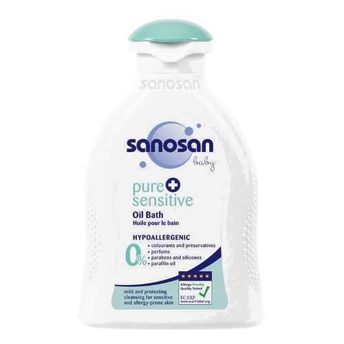 Детское масло для купания малыша Sanosan Pure Sensitive, 200 мл