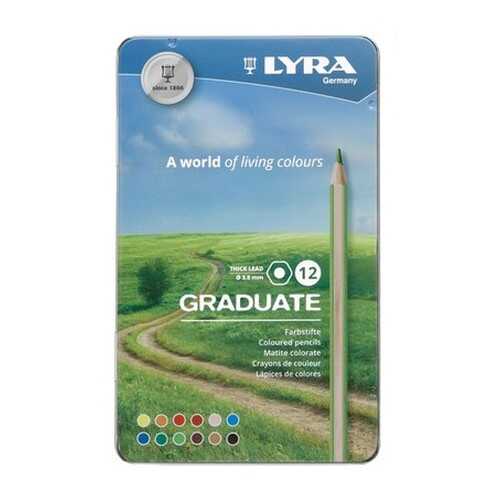 Lyra Цветные гексагональные карандаши GRADUATE PERMANENT 12 цветов