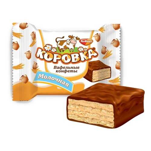 Конфеты Рот Фронт коровка вафельная коробка 2 кг