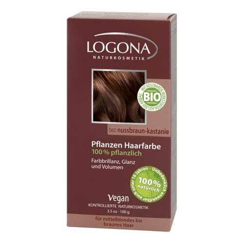 Краска для волос Logona Herbal Hair Color 060 Орех красно-коричневый