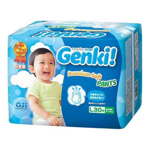 Подгузники-трусики Genki Premium Soft L (9-14 кг), 30 шт.