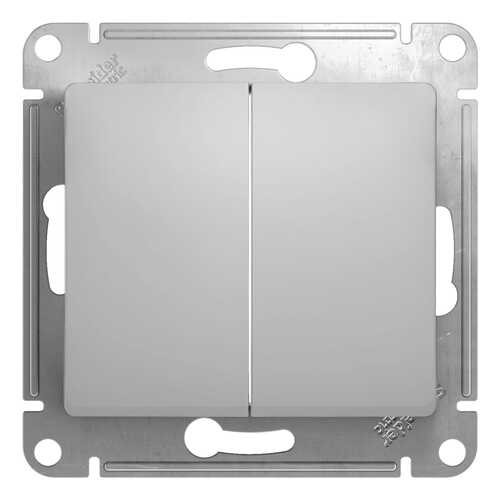 Механизм переключателя Schneider Electric Glossa сх.6, 10АХ, двухклавишный, алюминиевый
