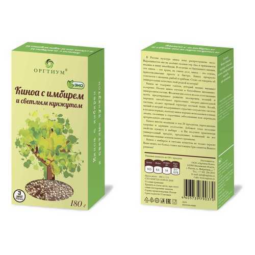 Киноа Оргтиум с имбирем и светлым кунжутом 180 г