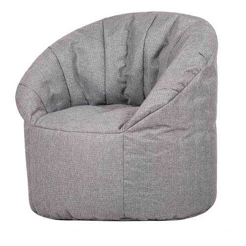 Кресло бескаркасное Папа Пуф Club Chair Grey, размер XL, рогожка, серый