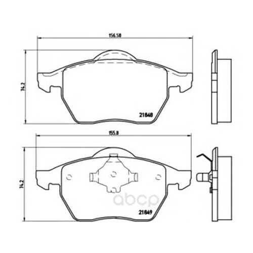 Тормозные колодки дисковые brembo P85039