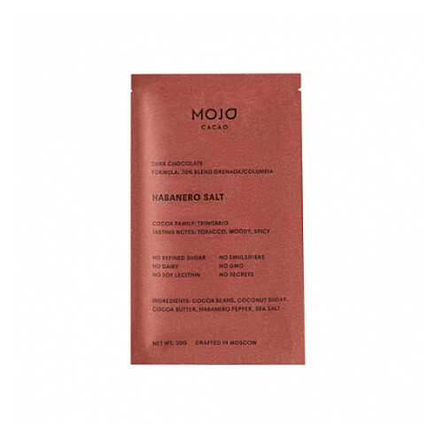 Шоколад горький С перцем Habanero и морской солью, 70% какао Mojo Cacao 20 г