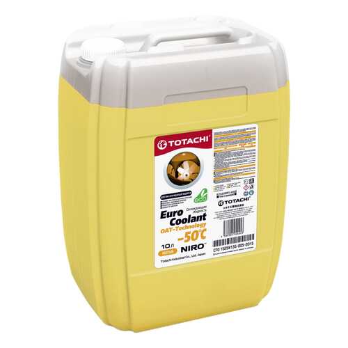 Охлаждающая жидкость TOTACHI NIRO EURO COOLANT OAT - Technology -50 C, 10л