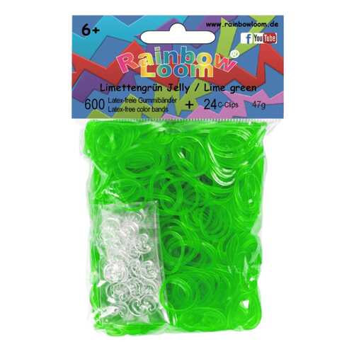 Набор гелевых резинок Rainbow Loom для плетения браслетов зеленый лайм B0033