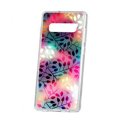 Чехол Kruche Samsung Galaxy S10+ Print Цветные листья