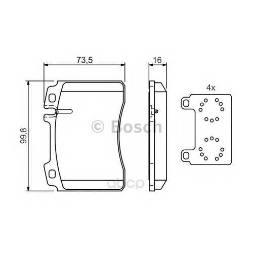 Тормозные колодки дисковые Bosch 0986424170