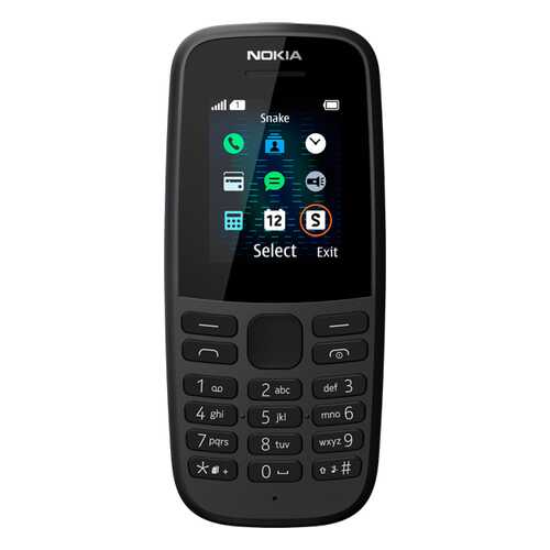 Мобильный телефон Nokia 105SS (ТА-1203) Nochgr Black