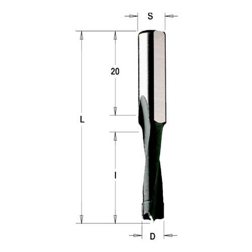 Фреза HW для дюбельного фрезера MAFELL 12x30x58 Z=2 S=8 RH CMT 312.120.11