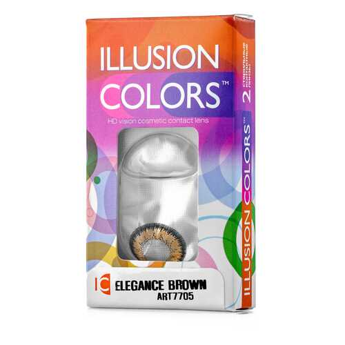 Контактные линзы ILLUSION colors Elegance 2 линзы -3.0D brown карий