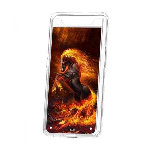 Чехол Kruche Samsung Galaxy A80 Print Конь огонь