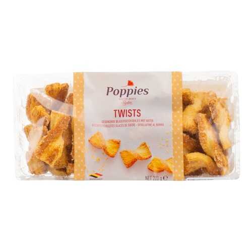 Слоеное печенье со сливочным маслом Твист Poppies 200 г, Бельгия