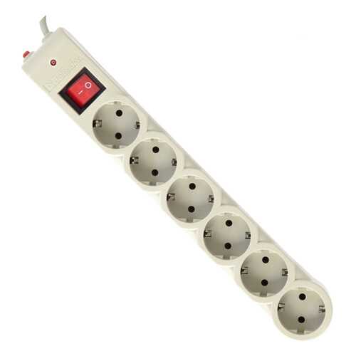 Сетевой фильтр Defender DFS-605, 6 розеток, 5 м, White