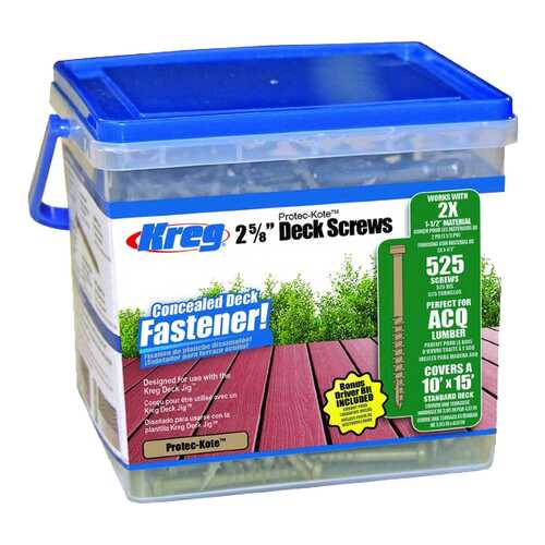 Шурупы 2-5/8 (Protec-Kote) для DECK JIG 66мм с битой - 525 шт. SDK-C262W-525