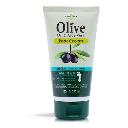 Крем для ног с алоэ вера Herbolive Olive Oil&Aloe Vera Foot Cream