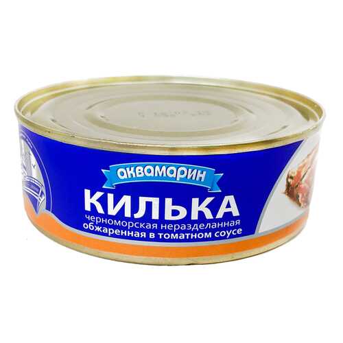 Килька черноморская неразделанная обжаренная в томатном соусе Акваиарин 240 гр.