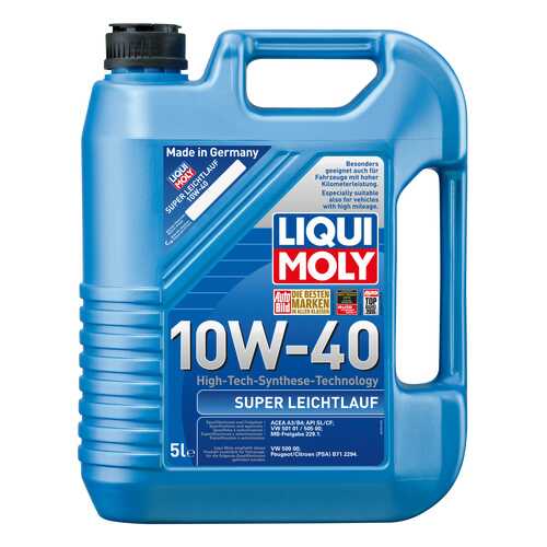 Моторное масло Liqui moly Super Leichtlauf 10W-40 5л