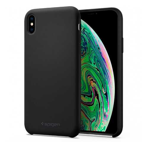 Чехол Spigen Silicone Fit (065CS25653) для iPhone XS Max (Black)
