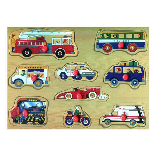 Рамка-вкладыш Wooden Toys Машинки