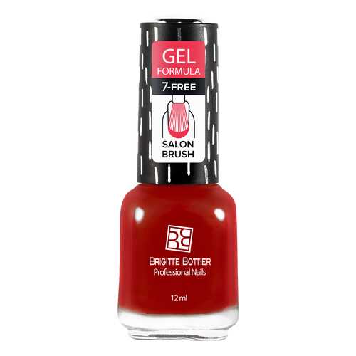 Лак с гелевым эффектом Brigitte Bottier Gel Formula тон 59 алая роза, 12 мл