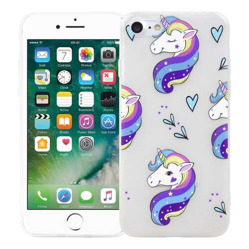 Чехол KAWAI для iPhone 7/8Радужный единорог
