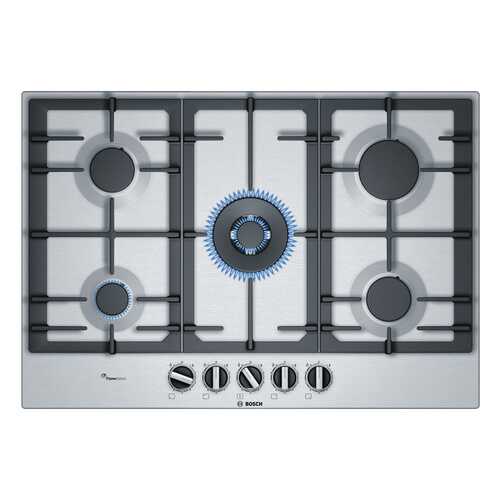 Встраиваемая варочная панель газовая Bosch PCQ7A5B90 Silver