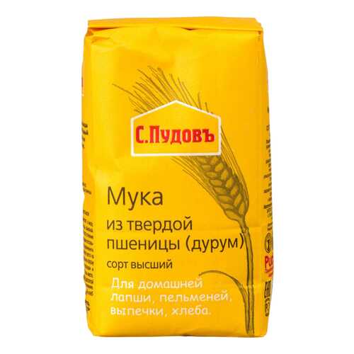 Мука С.Пудовъ из твердой пшеницы 500 г
