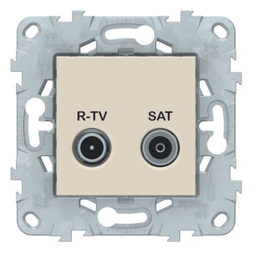 SE Unica New Бежевая Розетка R-TV/ SAT, оконечная