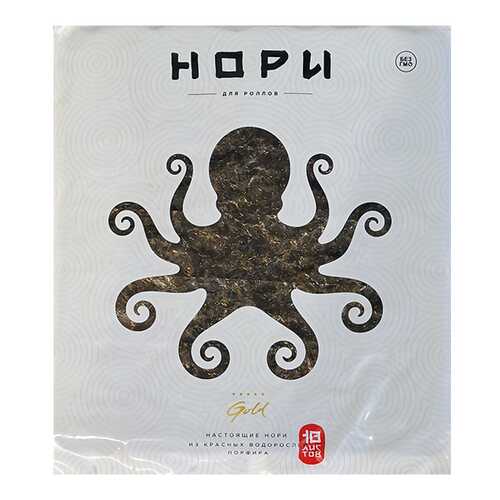Водоросли нори Gold для роллов 10 листов 25 г