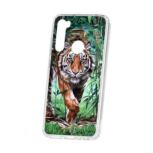 Чехол Kruche Xiaomi Redmi Note 8 Print Крадущийся тигр