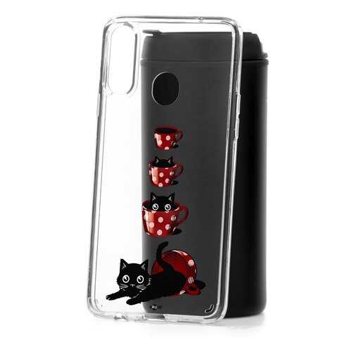 Чехол Samsung Galaxy A20S Kruche Print Котенок в чашке