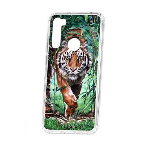 Чехол Kruche Xiaomi Redmi Note 8T Print Крадущийся тигр