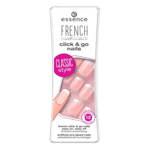 Накладные ногти essence French Manicure Click&Go Nails 01 French 12 шт