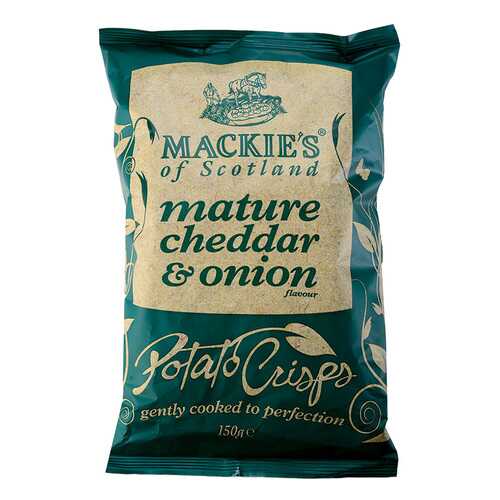 Чипсы картофельные Mackie's с сыром чеддер и луком 150 г