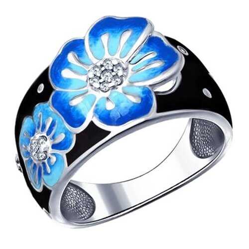 Кольцо женское с цветами SOKOLOV 94011496 р.16.5