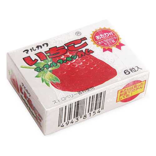 ЖЕВАТЕЛЬНАЯ РЕЗИНКА MARUKAWA, СО ВКУСОМ КЛУБНИКИ,8,1 гр