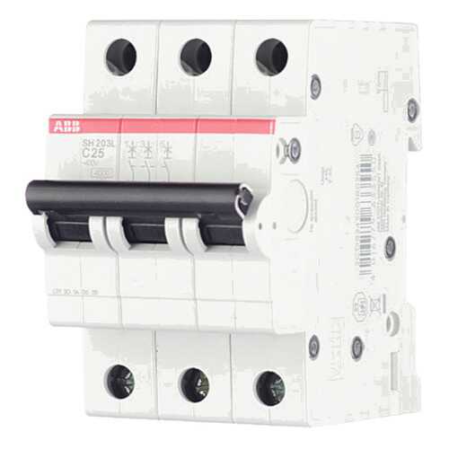 Выключатель автоматический модульный ABB SH203L, 3п, C, 25 А, 4,5 кА