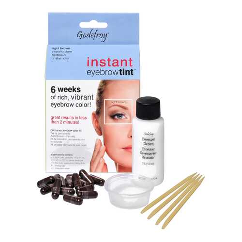 Краска для бровей Godefroy Instant Eyebrow Tint Kit 505 Light Brown 15 капсул