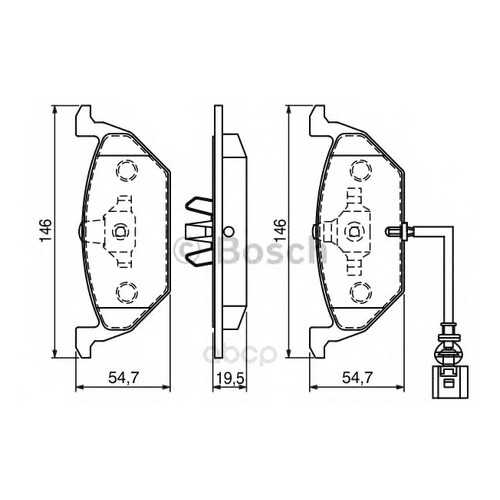 Комплект тормозных колодок Bosch 0986494019