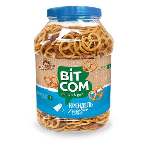 Крендель Bitcom морская соль банка 450гр*1шт